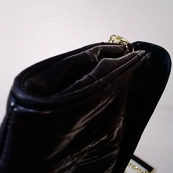 VINTAGE GENUINE LEATHER EEL SKIN WOMEN'S CROSSBODY AND HANDBAG ACCESSORIES DARK - Picture 7 of 15